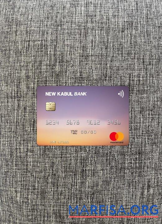 Realistic Afghanistan New Kabul Bank mastercard photolook front download for verification